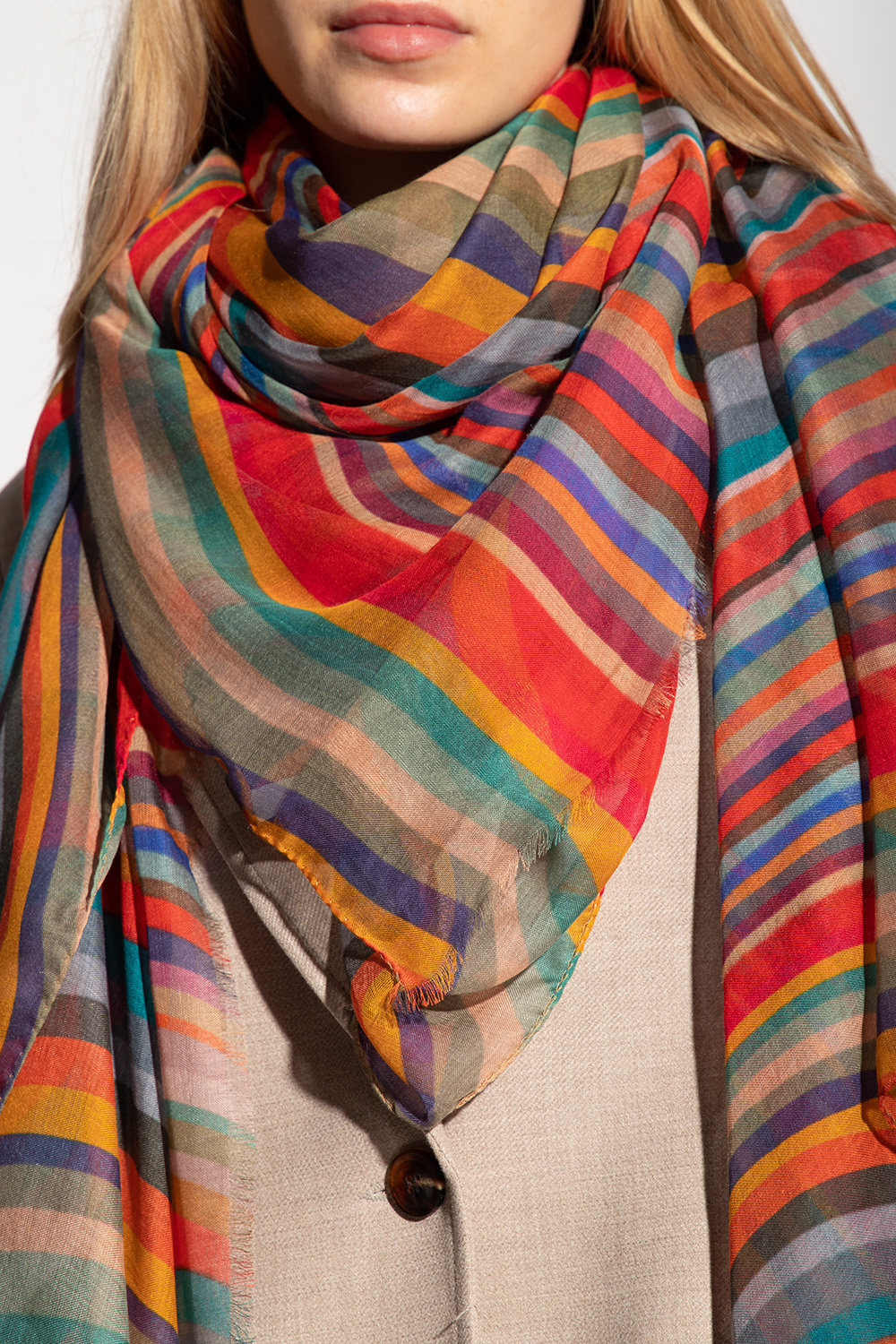 Striped scarf Paul Smith - SchaferandweinerShops Burundi Striped scarf Paul Smith - SchaferandweinerShops Burundi